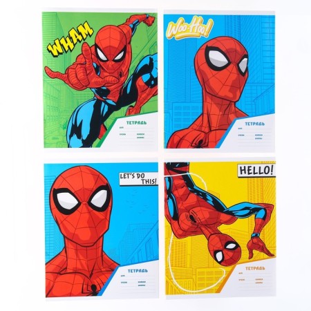 A set of notebooks is 20 pieces, 18 sheets, in a cage, covered paper cover, spider-man-2