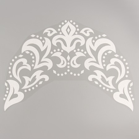 Thermalroters "frosty pattern", set of 10 pcs., White color with silver