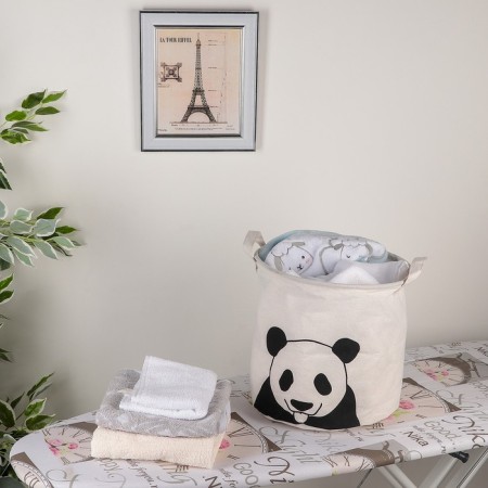 Basket Winness Textile shares "Panda", 30 × 30 × 30 cm, white color-8