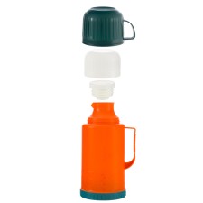 Thermos 1.2 l, with a glass flask, retains heat 18 hours, 15 x 28 cm, orange