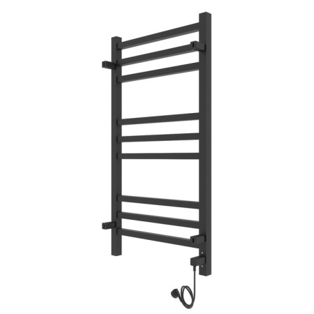 Two electric heated towers Laris Astor ChKCh9, 350x700 mm, 9 crossbars, left, black-4