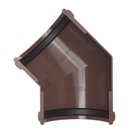 The angle of the gutter is 135 gr. Technonikol PVC D125 brown-3
