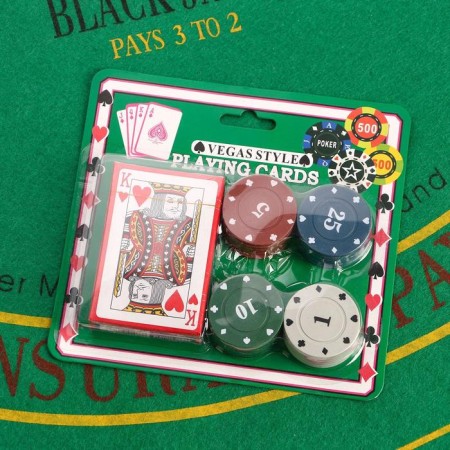 Poker, set for the game (maps 54 pcs, chips 24 pcs with denomination)-3