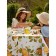 Kitchen kit: Apple Blossom, tablecloth 140x150 cm, napkins 40x40 cm - 4 pcs, yellow color