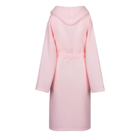 Waffle robe with a hood "Naomi", size l, color powder-3