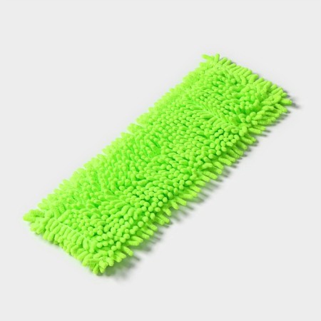 Nozzle for a flat mop of the share, 43 × 13 cm, microfiber booklies, green color-1