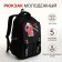 Youth backpack from lightning textiles, 5 pockets, black color