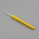 Knitting hook, with silicone handle, d = 3.5 mm, 14 cm, yellow color