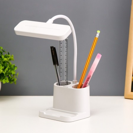Table lamp touch lamp "Artes" LED 5W USB AKB White 14x10x37 cm Risalux-15