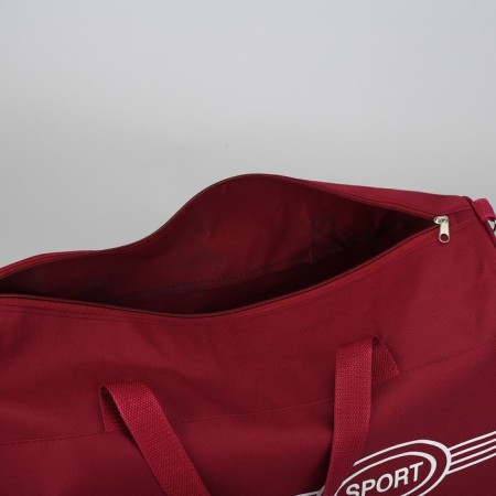 Sports bag, lightning department, long belt, burgundy color-4