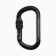 Carabiner with a clutch, 11 x 6 cm, 25 kn, black