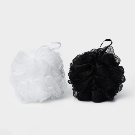 Cupellia spa body mochecks: 2 balls of 50 grams, black and white color