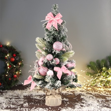 Christmas tree decor "Surprise in the bag" 64x25 cm, pink