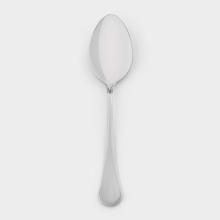 Dessert spoon "Sonata" (imperial), length = 20 cm, thickness 2 mm, silver color-1