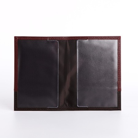 TEXTURA passport cover, burgundy/brown color-4