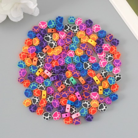 Beads rubber curly "paw" mix, units. 500 pcs.