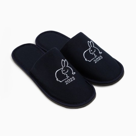 Male slippers, blue color, size 41