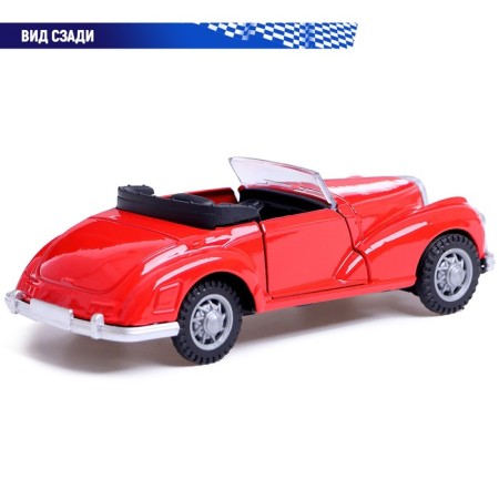 Autograd Metal Retro machine, 1:32, inertia, doors open, red color-4