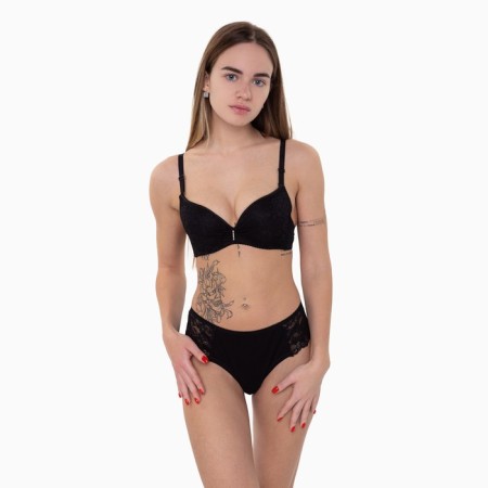 Women's bra, black color, size 75V