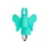Vibro-tank-button on the finger Eromantica Butterfly, 10 cm, silicone, mint