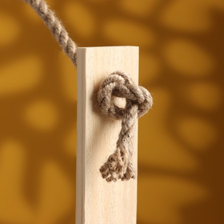 Wooden Kashpo, 15 × 12 × 9.5 (25) cm "Congratulations", handle rope, engraving-4
