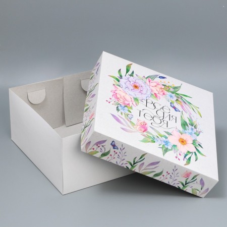 Cake box, confectionery packaging "Everything for you", 31 x 31 x 15 cm-2