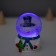 Souvenir Polystone Water Ball Light "Snowman with a Christmas tree in the helmet-bunch" 6.5x6.7x9.5 cm