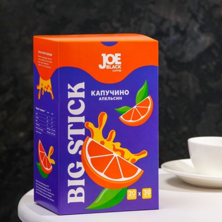 Drink Coffee Soluble Joe Black Big Stick "Kapuchino Orange", 30 g