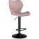 Barrier stool Porch metal/velor, black/pink 46x49x88 cm