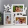 Photo frame plastic in 3 photos 10x15 cm "Blooming cherry" white 33x29 cm