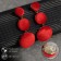 Earrings Assorted "Libero" three discs, red color in gold