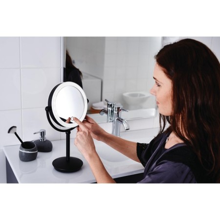 Mirror Cosmetic desktop Moana Ridder, LED, sensor, black color, 1x/5x-liability-1
