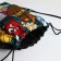 Bag for shoes on the lace, turquoise color/multi -colored