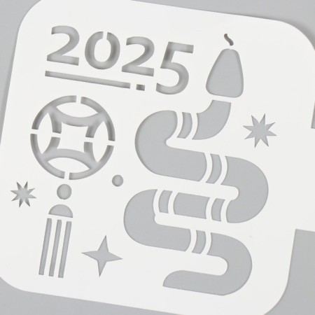 Plastic stencil "The Year of the Snake 2025. Eastern horoscope", size 9x9 cm-2