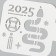 Plastic stencil "The Year of the Snake 2025. Eastern horoscope", size 9x9 cm