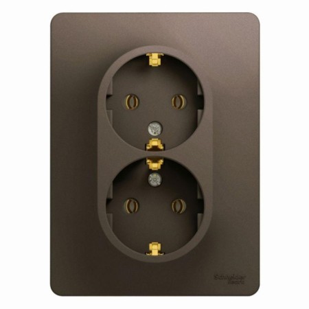 Schel000824 Glossa 2 outlet socket, ground