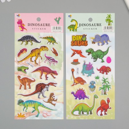Plastic sticker soft "dinosaur era" mix 22x10 cm-1