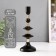 Summary metal per 1 candle d = 2 cm "Irada" with gold 9x9x24 cm