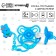 Nipple set - a dummy with a holder, SL, CL +6 months, with a cap "Butterfly", Blue