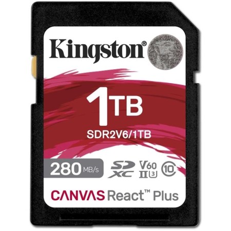 Memory map SDXC 1TB Kingston SDR2V6/1TB Canvas React Plus W/O