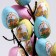 Easter decor "Eggs in a pot" 8 × 10 × 25 cm