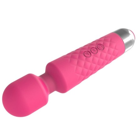 Massage vibrator, 20 frequencies, 16 modes, 20.4 × 4.2 cm, pink-3