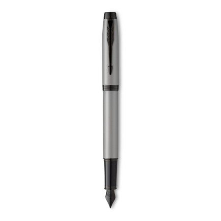 Fright pen Parker Im Achromatic Matt Grey BT F, 0.8 mm, stainless steel case, blue ink-1