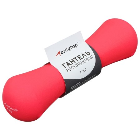Neoprene dumbbells onlytop, 1 kg, fuchsia color