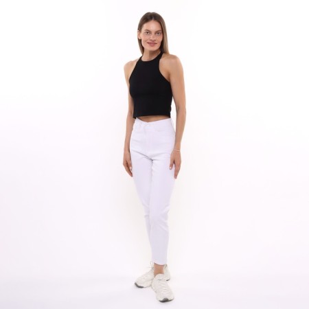 Women's jeans shortened, white color, size 42-44 (26)-1