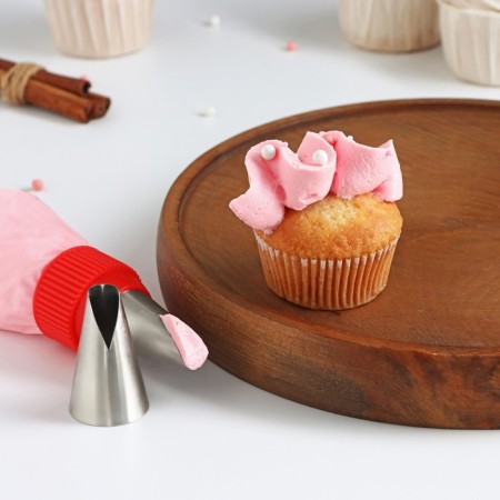 Confectionery nozzle d = 3 cm, output 1.5 cm, stainless steel