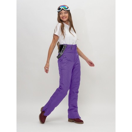 Ski pants female, size 50, purple color-7