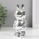 Souvenir ceramics "Bunny-cosmonaut" silver 8x6x17 cm