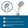 Santek's shower mixer "Nico", with accessories, chrome