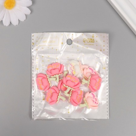 Decor for creativity plastic "Blocked tulip" set 10 pcs mix-3